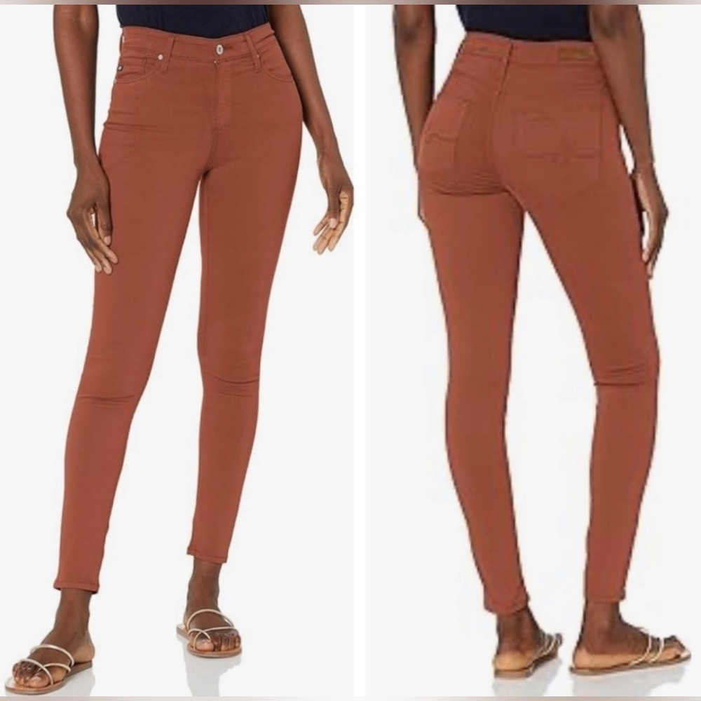 AG Denim Japanese Velvet Pima Cotton Farrah Skinny Ankle Adriana Goldschmied